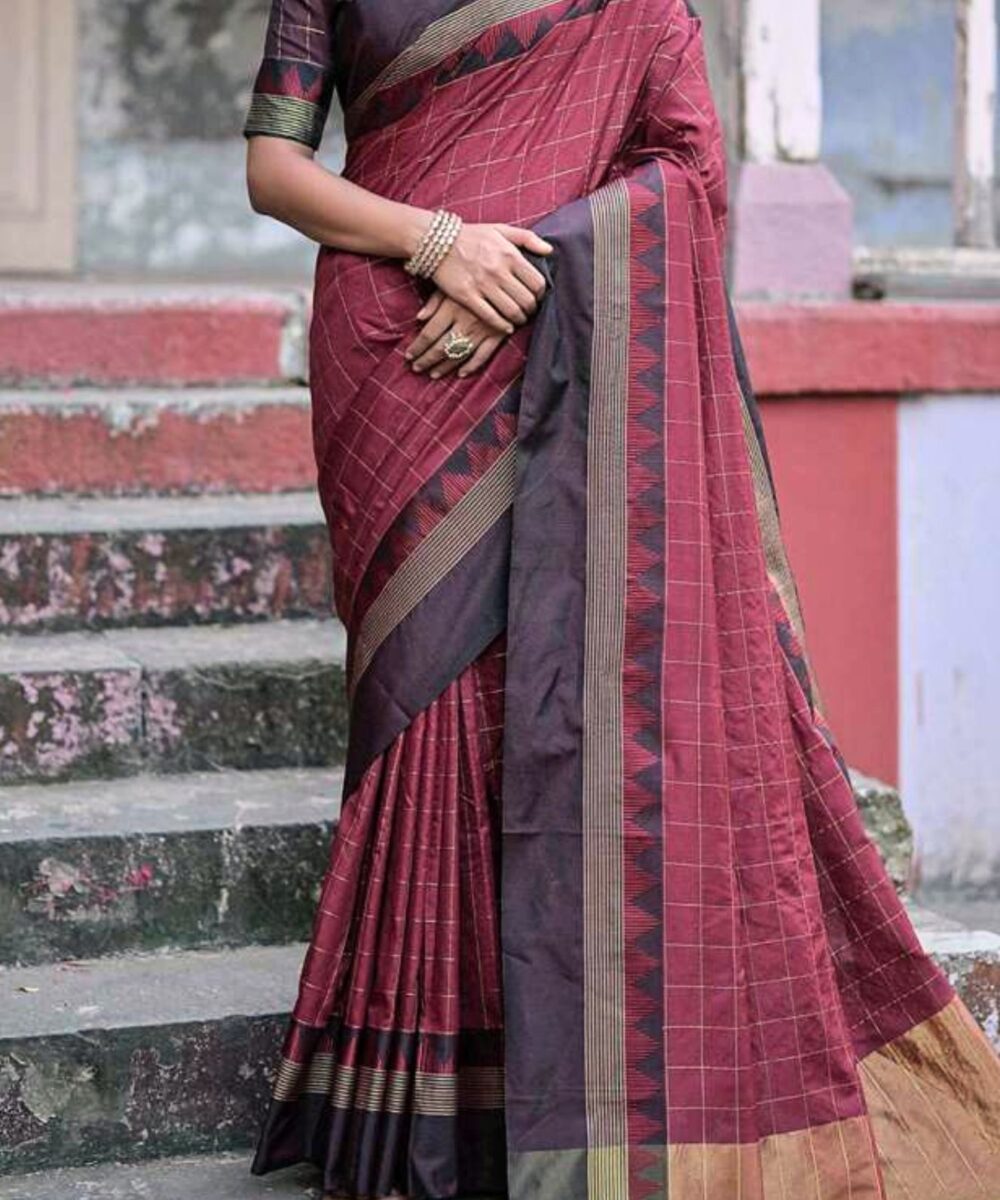 Border Checked Sarees